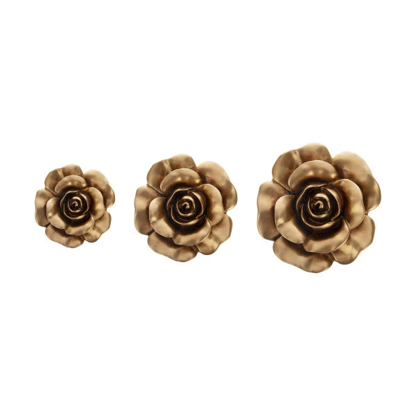 دیوارکوب تزیئنی مدل گل رز کد RM-6979 مجموعه 3 عددی