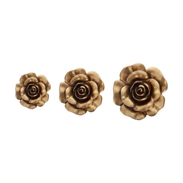 دیوارکوب تزیئنی مدل گل رز کد RM-6979 مجموعه 3 عددی