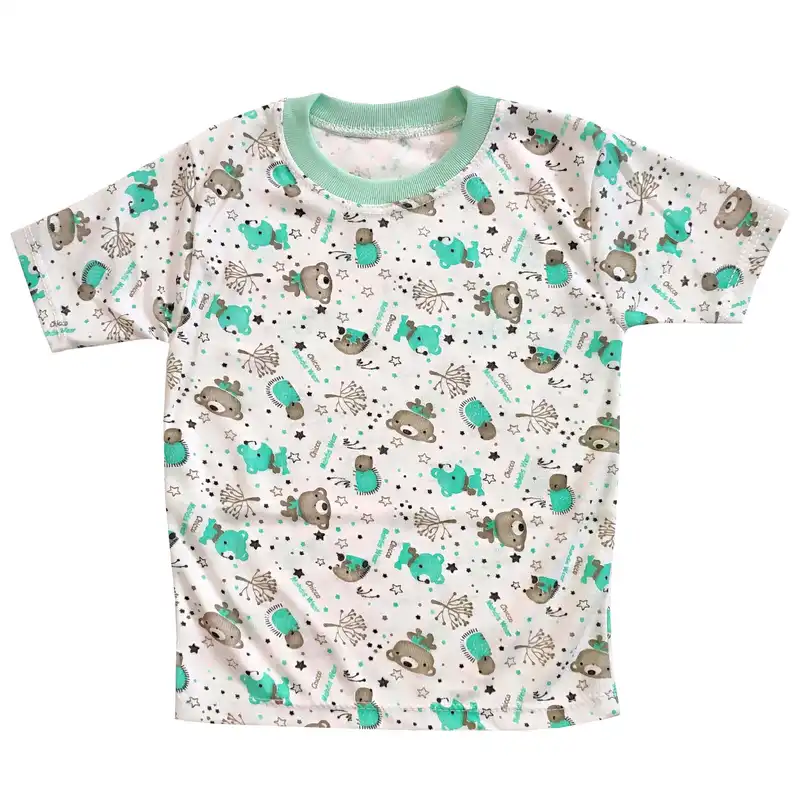 ست تی شرت و شلوارک بچگانه مدل خرس و ستاره کد 3950