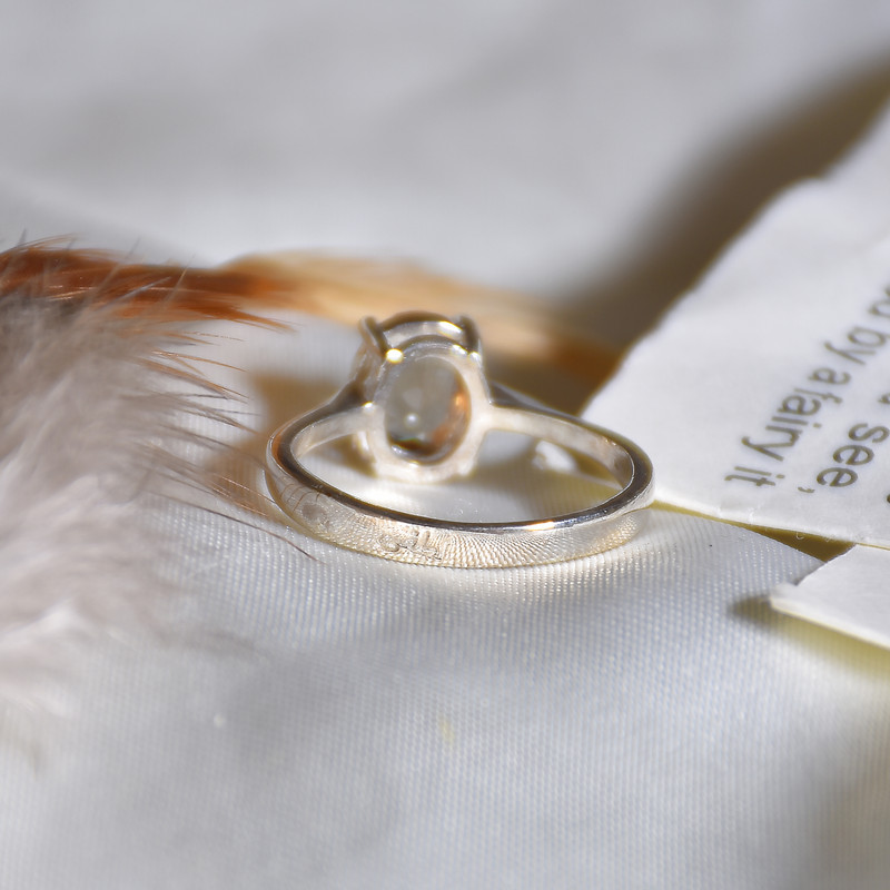 انگشتر نقره زنانه نقره جات لطفی مدل الکساندریت کد ANZS06E06