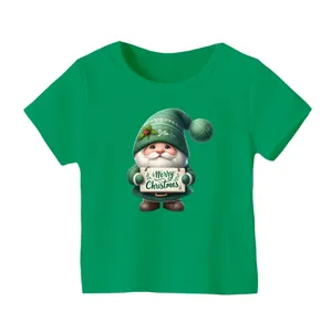 تی شرت آستین کوتاه بچگانه مدل بابانوئل کریسمس کد 33 رنگ سبز