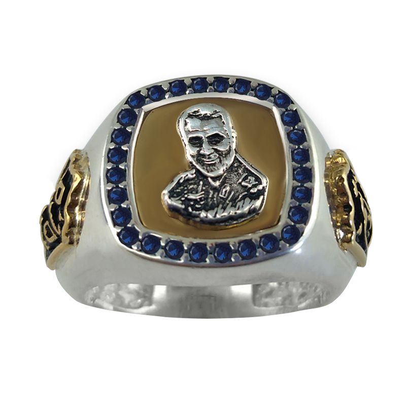 انگشتر نقره مردانه ملک زاده مدل سردار حاج قاسم سلیمانی