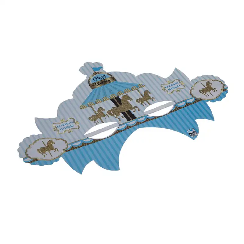 ابزار مهمانی مدل عینک تم تولد طرح کراسل بسته 6 عددی