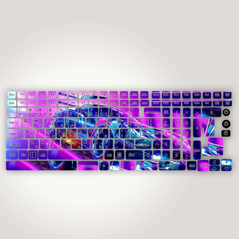 برچسب حروف فارسی کیبورد مدل Gaming کد K-122 