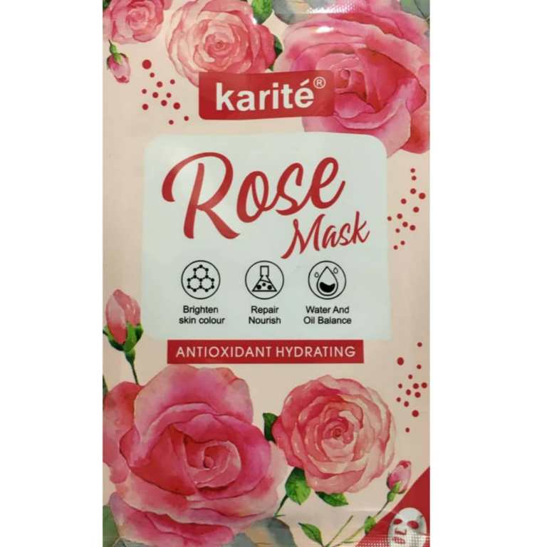 ماسک صورت کاریته مدل گل رز حجم 25 میلی لیتر