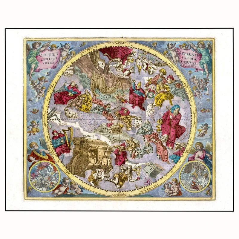 پوستر مدل نقشه آسمانی -طرح رنسانس قرون وسطی17