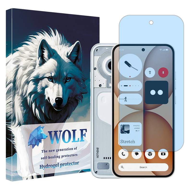 محافظ صفحه نمایش مات ضداشعه آبی ولف مدل هیدروژلی مناسب برای گوشی موبایل ناتینگ Phone (4a)