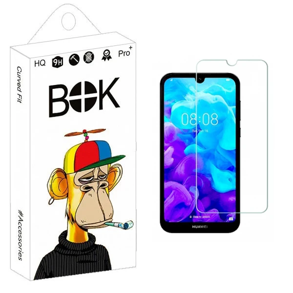 محافظ صفحه نمایش شیشه ای بوک مدل Lucid مناسب برای گوشی موبایل هوآوی Y5 2019 / Y5 Prime 2019 / آنر 8s