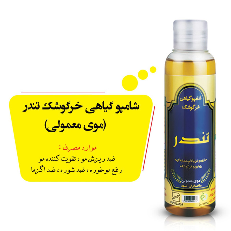 شامپو مو تندر مدل T1003 حجم 250 میلی لیتر
