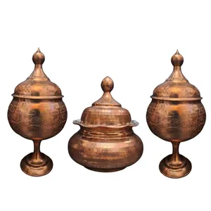 شکلات خوری مسی طرح حکاکی بسته 3 عددی