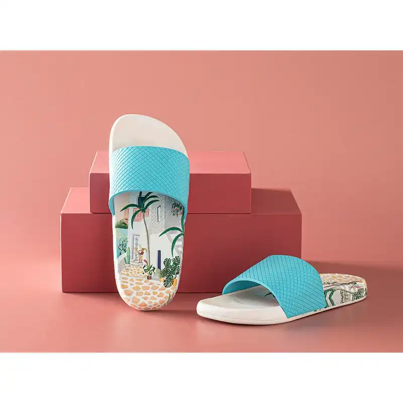 دمپایی زنانه انگلیش هوم مدل Island  Light Bl