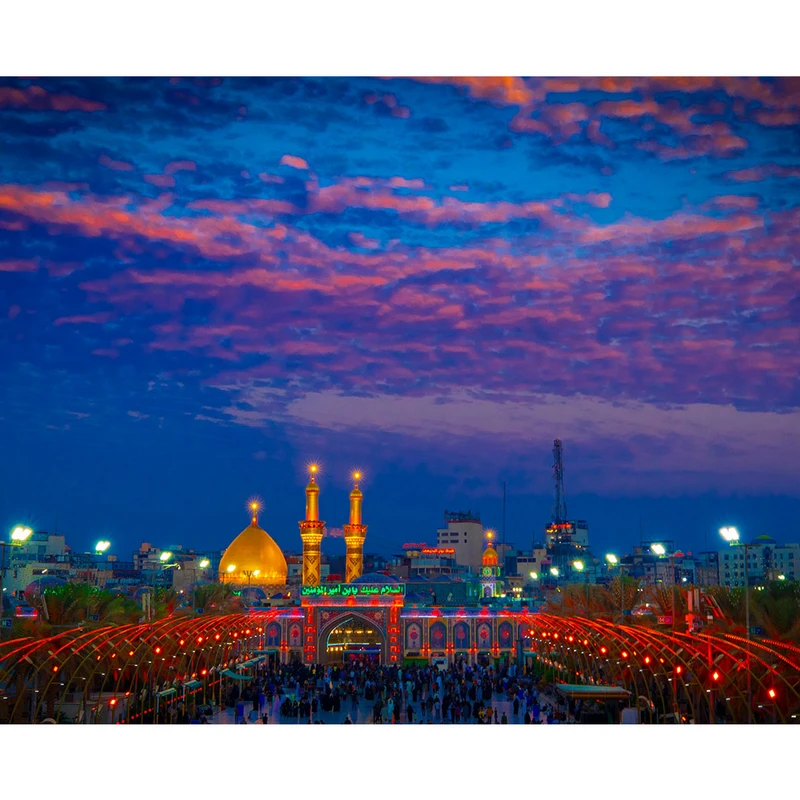 تابلو شاسی مدل کربلا طرح بین الحرمین حرم حضرت ابوالفضل العباس (ع) کد 29