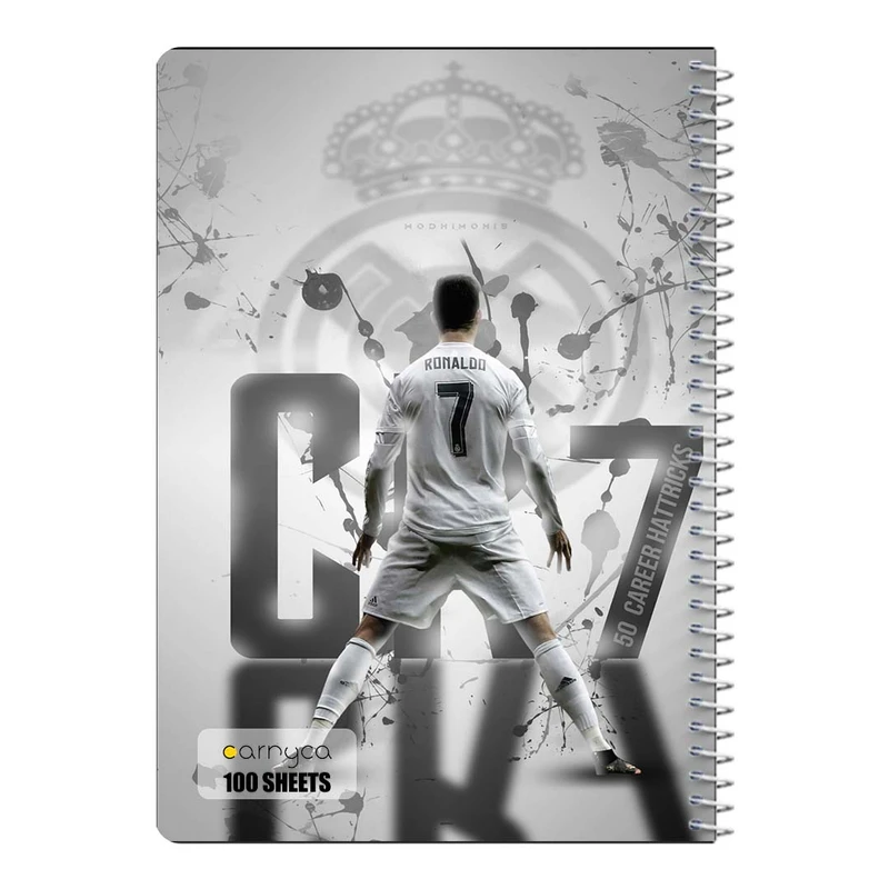دفتر شطرنجی 100 برگ سیمی کارنیکا طرح رونالدو Ronaldo کد 96483