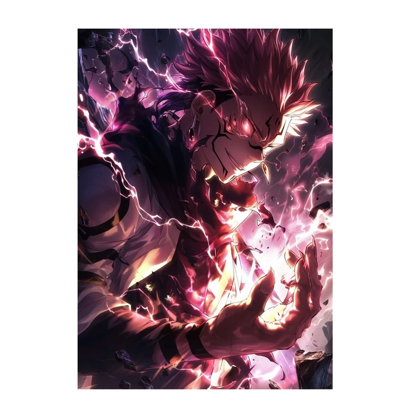 استیکر لپ تاپ و موبایل مدل انیمه طرح جوجوتسو کایسن ریومن سوکونا jujutsu kaisen ryomen sukuna کد 597