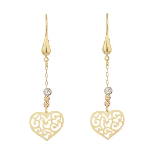 گوشواره طلا 18 عیار زنانه گالری یارطلا مدل قلب کد AG34-10