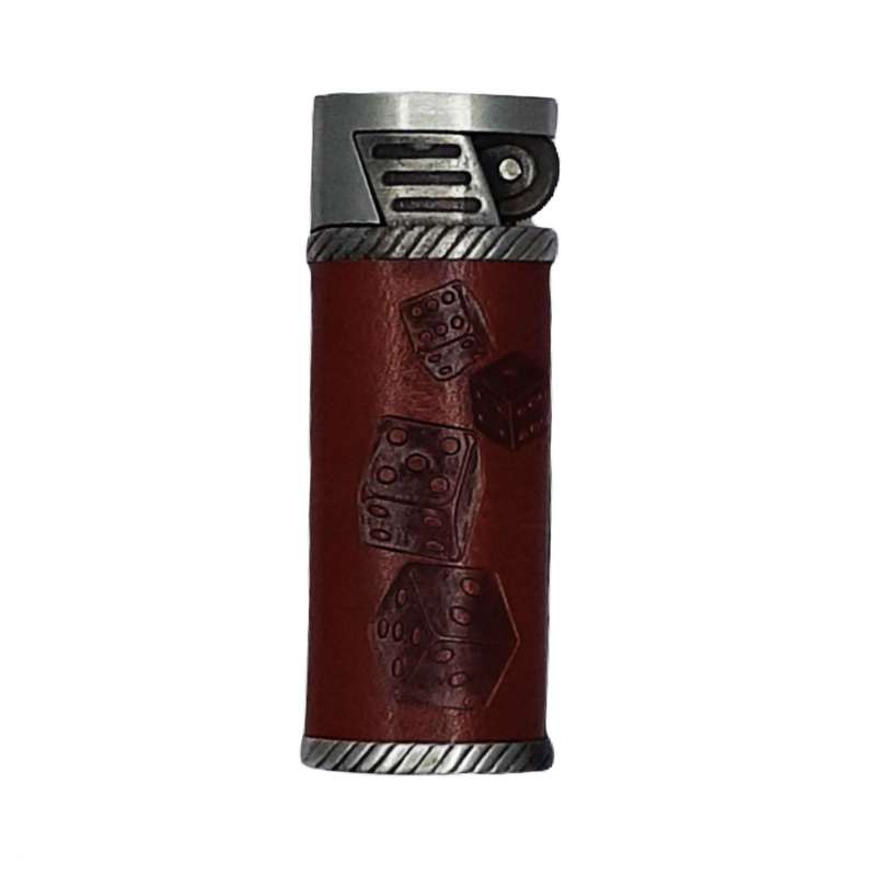 فندک مدل چرم طرح تاس