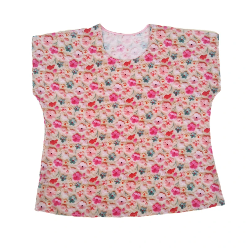 بلوز آستین کوتاه یقه گرد زنانه مدل نخی گلدر 103