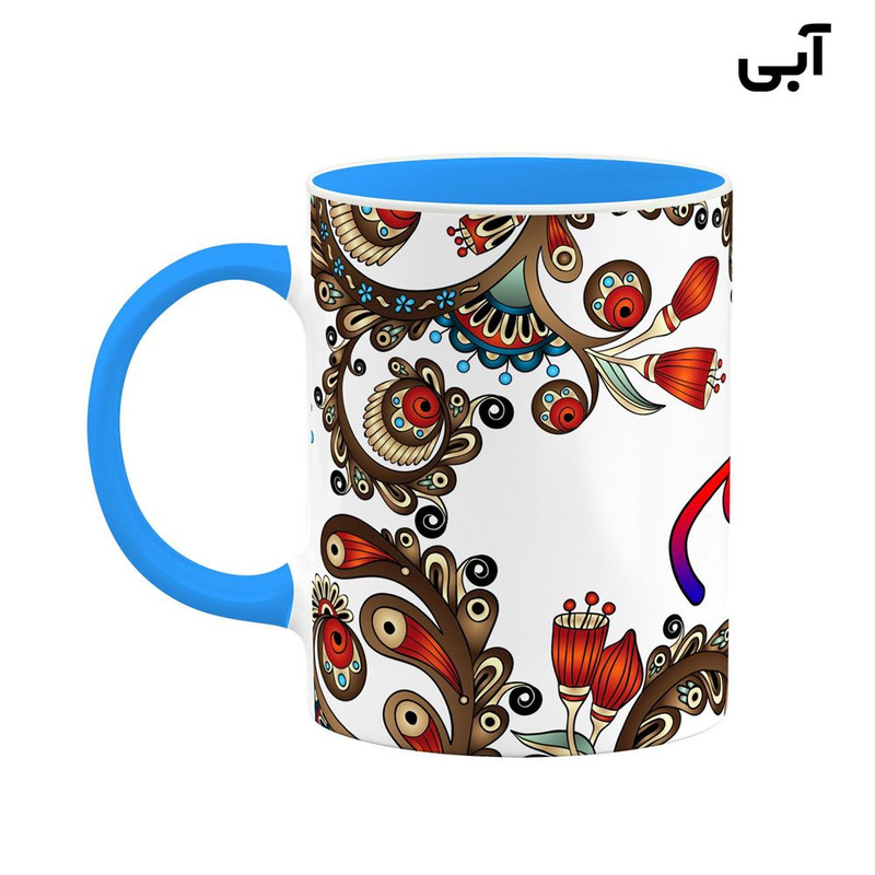 ماگ کاکتی مدل اسم اعظم طرح سنتی گل و بته کد mgh43652
