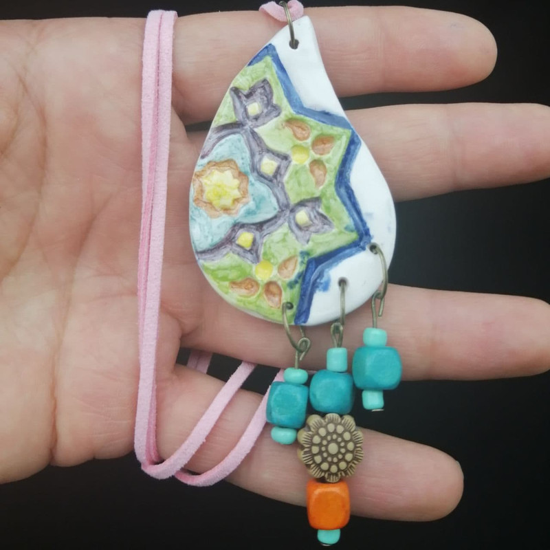 گردنبند دخترانه مدل بته جقه