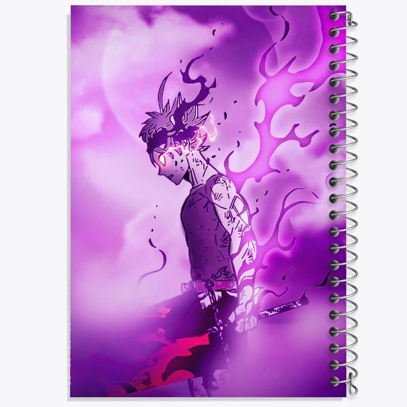 دفتر مشق 100 برگ خندالو طرح آستا انیمه بلک کلاور Black Clover کد 11748