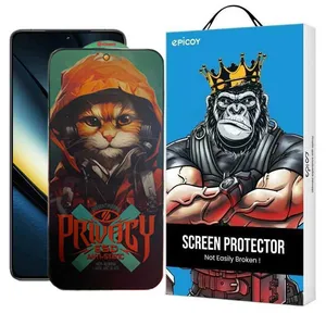 Epicoy Hoodie Cat Privacy Glass Screen Protector For Xiaomi Poco F6 / F6 Pro / Redmi Turbo 3 