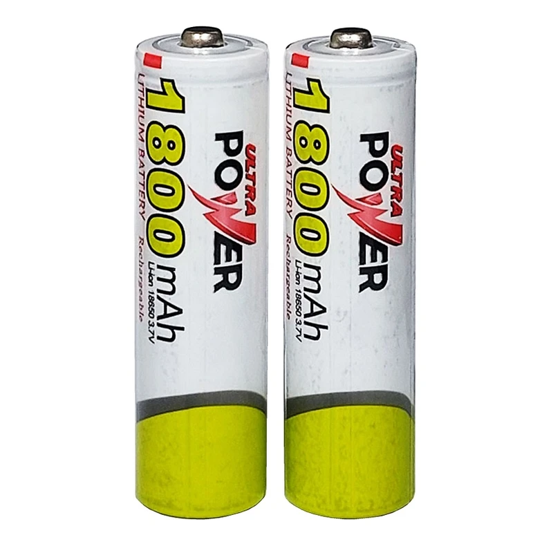 باتری لیتیوم یون اولترا پاور مدل MR-1800 ظرفیت 1800 میلی آمپر ساعت بسته دو عددی