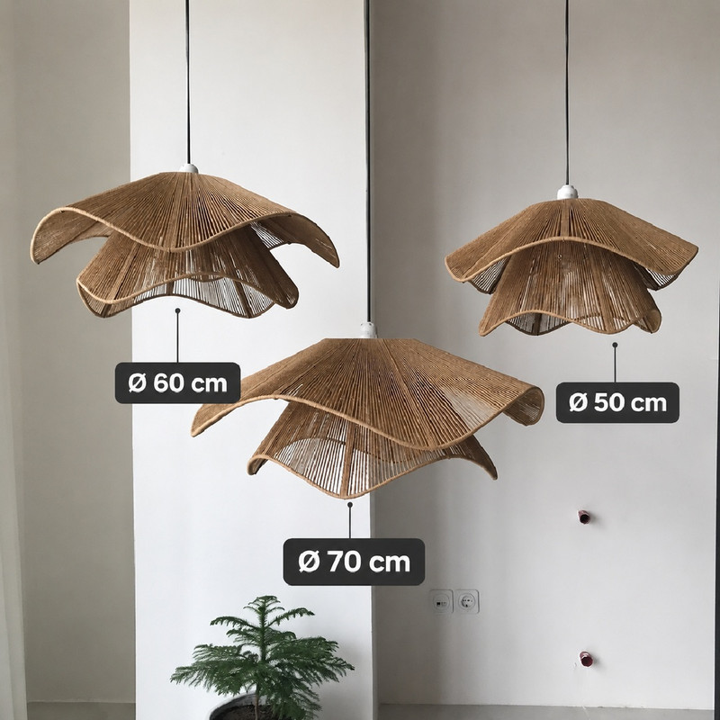 لوستر بافتنی مدل لاله رافیا کد R-60