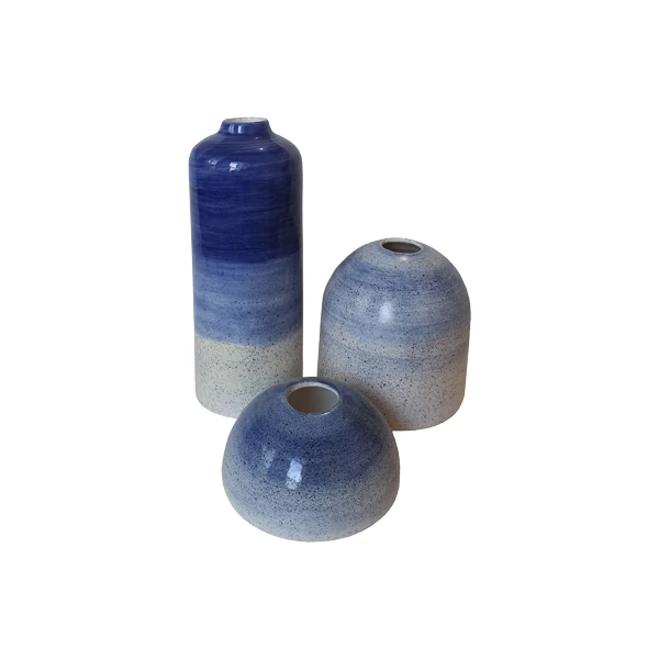 ست گلدان و شمعدان مدل ابر و باد مجموعه سه عددی