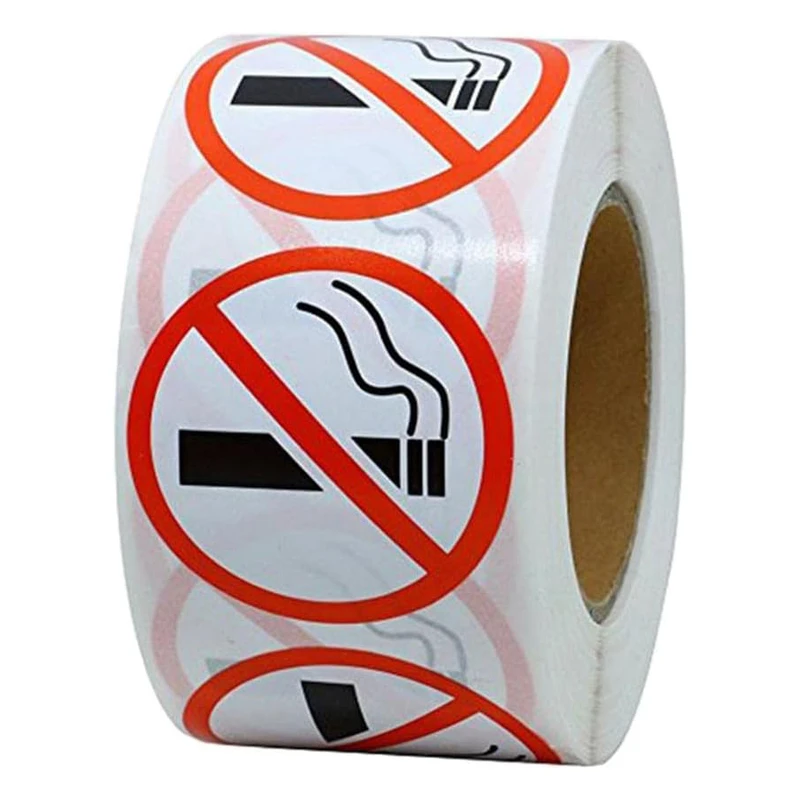 برچسب سیگار نکشید طرح No Smoking مجموعه 500 عددی