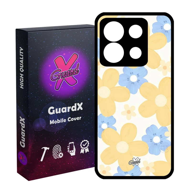 کاور گارد ایکس طرح Flower مدل Glass10539 مناسب برای گوشی موبایل شیائومی Redmi Note 13 5G