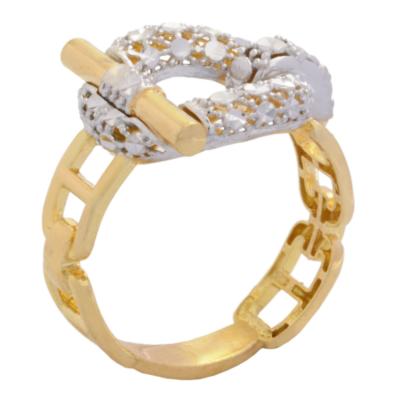 انگشتر طلا 18 عیار زنانه طلای مستجابی مدل الینا کد T1543 سایز 57