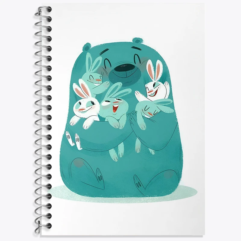 دفتر نت موسیقی 50 برگ خندالو طرح خرس و خرگوش های بامزه کد N5680