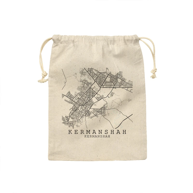 کیسه نان و سبزی ترمه طراحان ایده مدل نقشه شهر کرمانشاه کد map0521 - M سایز 23x33 سانتی متر