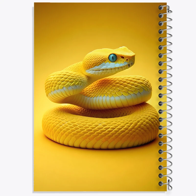 دفتر مشق 50 برگ خندالو طرح مار زرد کد F7902