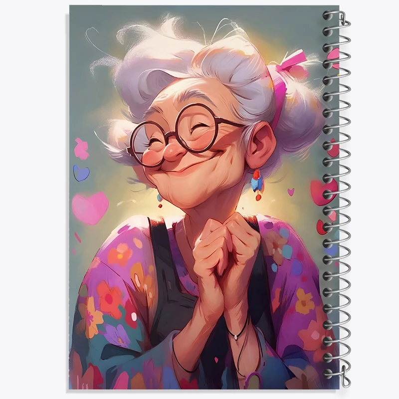 دفتر شطرنجی 50 برگ خندالو طرح مادربزرگ کد F5794