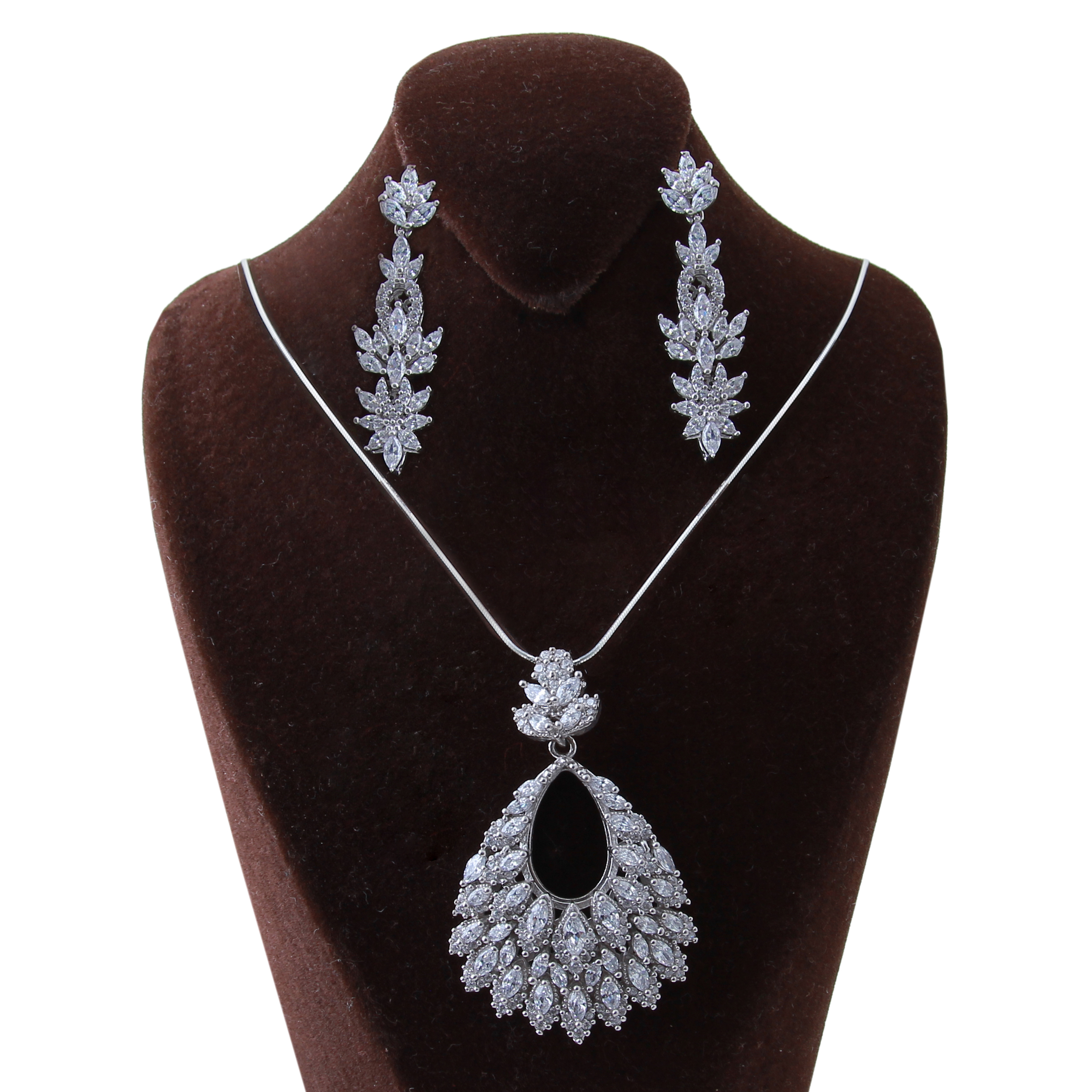 نیم ست نقره زنانه بازرگانی میلادی کد NTR_199