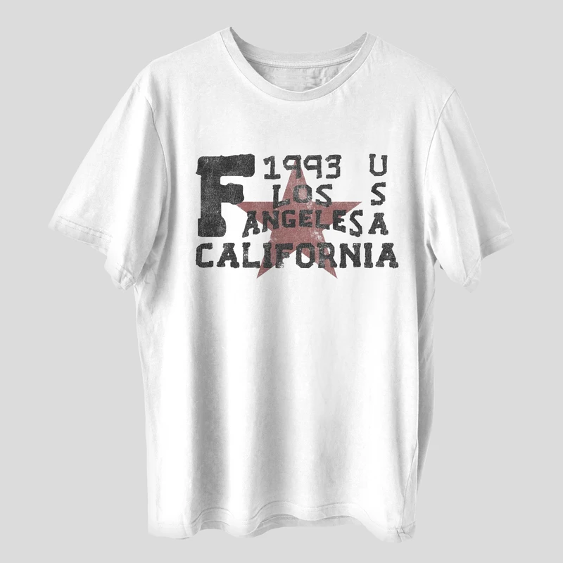 تی شرت آستین کوتاه مردانه مدل کالیفورنیا و لس انجلس کد 1993 anm392