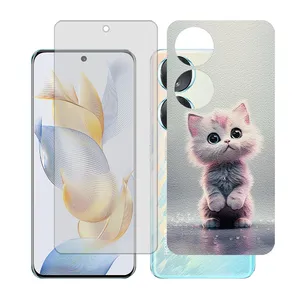 Glass together model matte screen protector suitable for Honor 70 mobile phone with back cover sticker