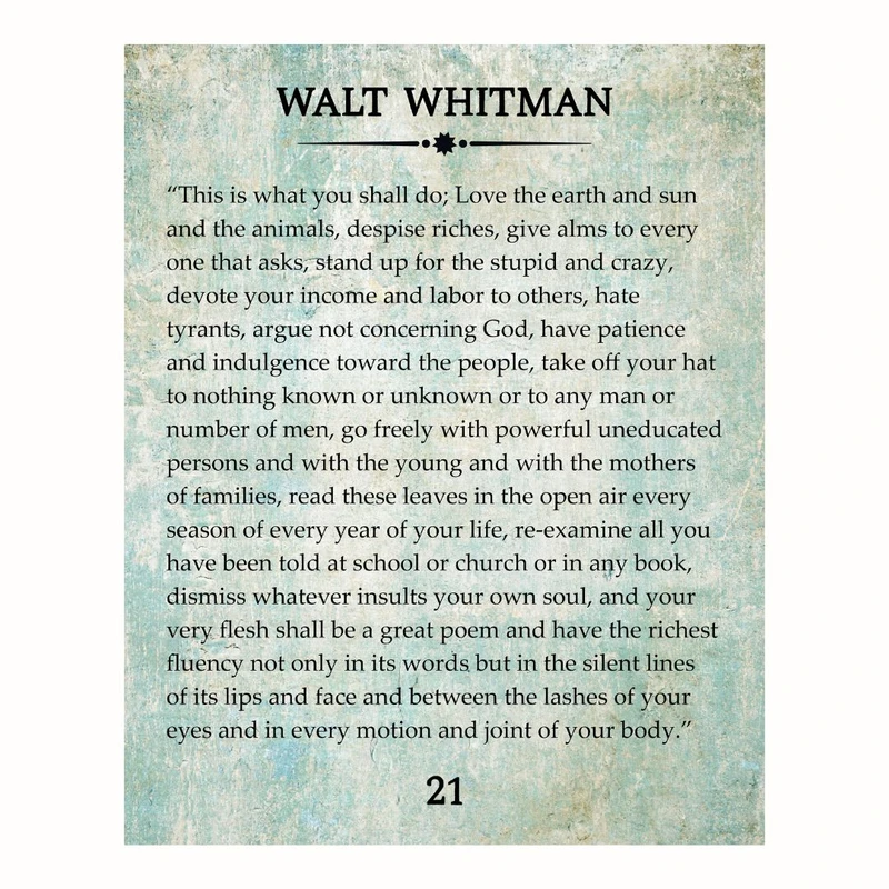 پوستر مدل والت ویتمن -این کار را خواهی کرد 