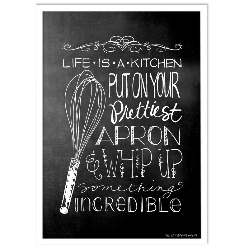 تابلو نوری بکلیت طرح آشپزخانه تخته سیاه مدل W-14014