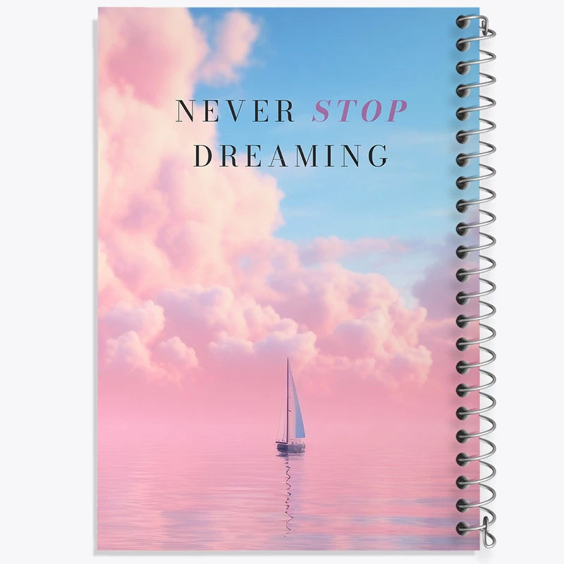 دفتر ژورنال نویسی 50 برگ خندالو مدل نقطه ای طرح Never Stop Dreaming کد N2330