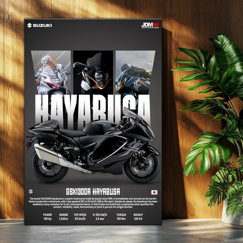 تابلو شاسی بکلیت طرح موتور سنگین سوزوکی Suzuki GSX1300R Hayabusa مدل T-po1684