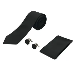 ست کراوات و دستمال جیب و دکمه سردست مردانه مدل 07