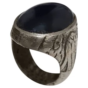 انگشتر نقره مردانه مدل عقیق یمنی کد AYSA1918