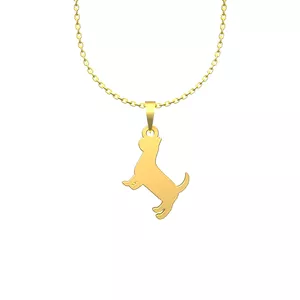 گردنبند طلا 18 عیار زنانه مدوپد مدل سگ کد J2-1-1010