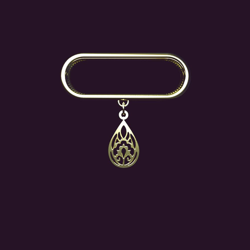 آویز ساعت طلا 18 عیار زنانه مدوپد مدل اشک اسلیمی کد SB1-1255