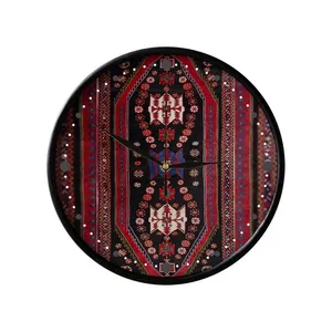 ساعت دیواری مدوپد طرح فرش آوه لچک سه‌ترنج مدل C-aveh01