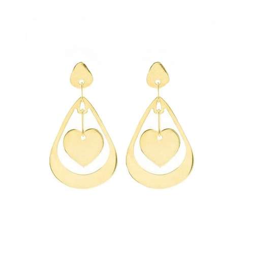 گوشواره طلا 18 عیار زنانه قیراط مدل اشک کد GH5548