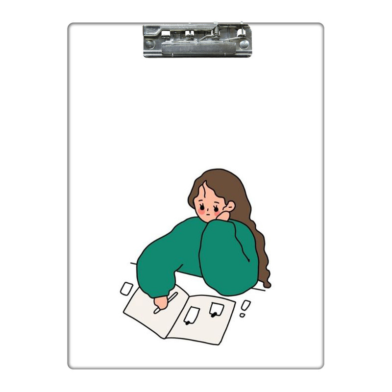 تخته شاسی طرح دختر و کتاب کد 1721735 سایز A4
