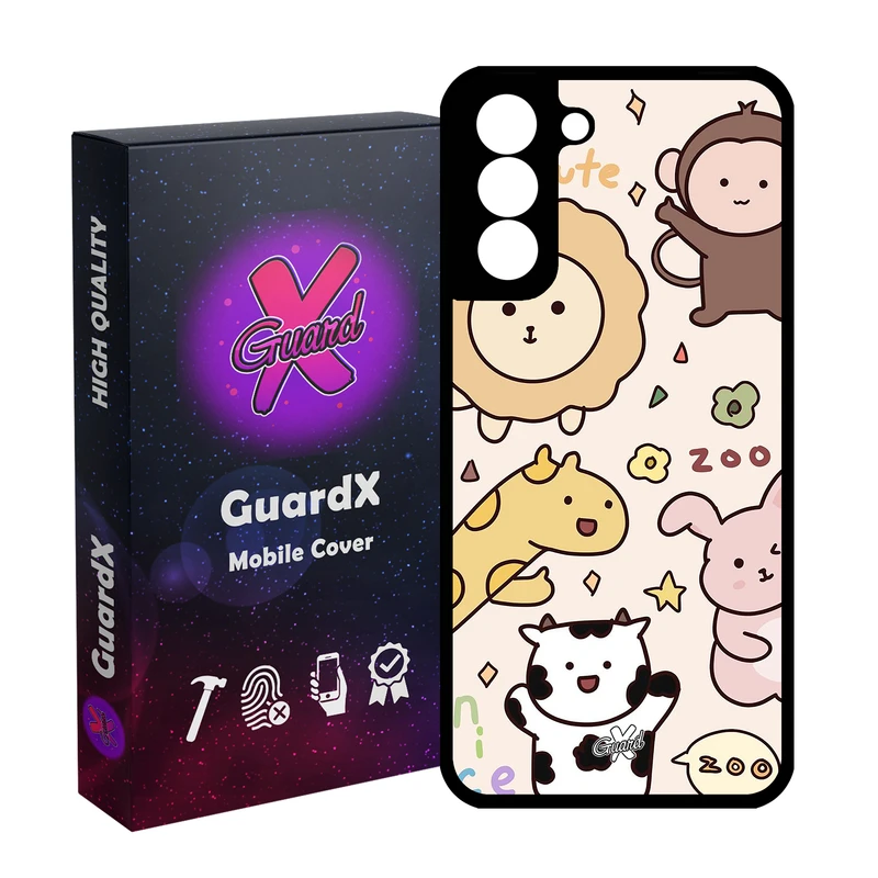 کاور گارد ایکس طرح باغ وحش مدل Glass10564 مناسب برای گوشی موبایل سامسونگ Galaxy S21 FE